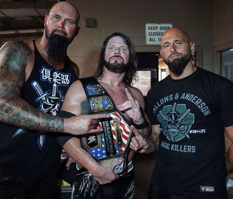 New United States Champion Aj Styles With Luke Gallows And Karl Anderson July 14 2019 November
