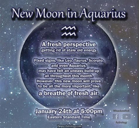 New Moon In Aquarius January 24th New Moon Moon In Aquarius Moon