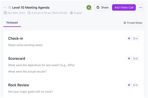 level 10 meeting agenda template