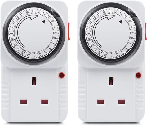 Hbn 24 Hour Programmable Mechanical Timer Plug Switch Energy Saving Uk