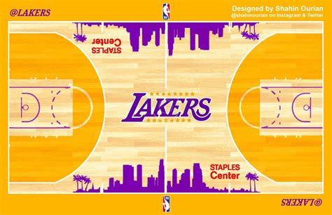 💜💛 I Designed This Updated Home Court For The Lakers 💜💛 Lakers