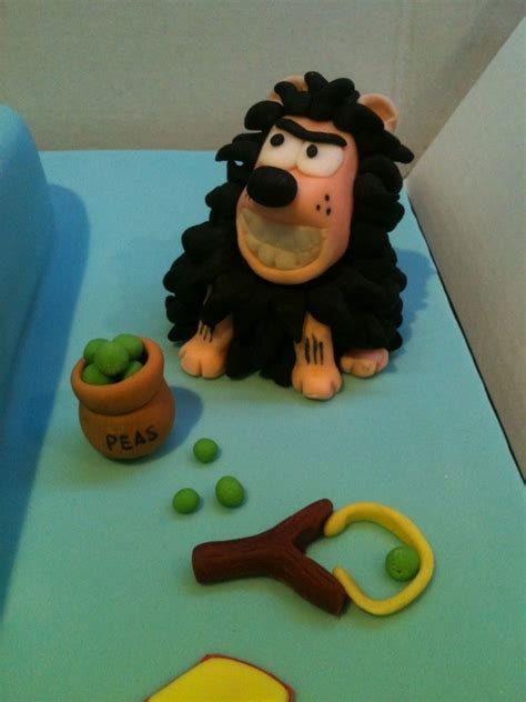 Dennis The Menace Birthday Cake With Gnasher And Pea Shooter Detail
