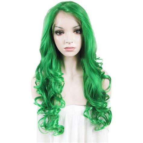 Imstyle Green Cosplay Wig Extra Long Wavy Heat Resistant Lace Front