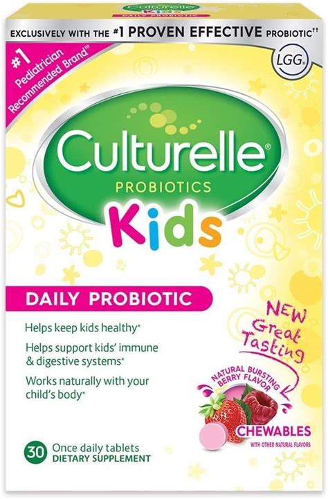 Culturelle Kids Chewables Probiotic Natural Bursting