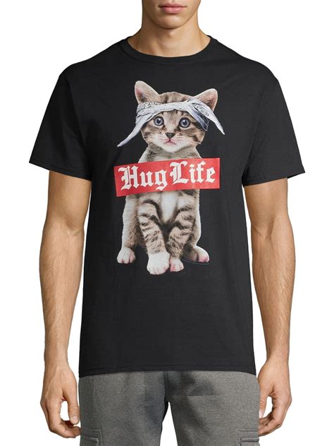Hug Life Cat Mens And Big Mens Graphic T Shirt