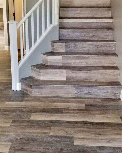 Coretec Lvt Flooring Can Also Be Installed On Stairs Luxury Vinyl