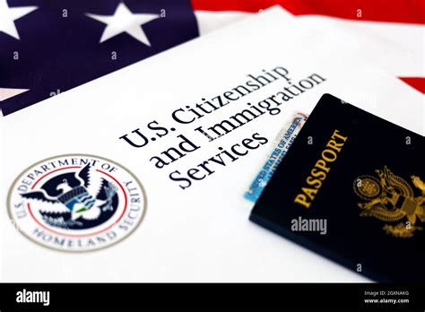 Logo Us Citizenship And Immigration Services Passport Stock Photo Alamy