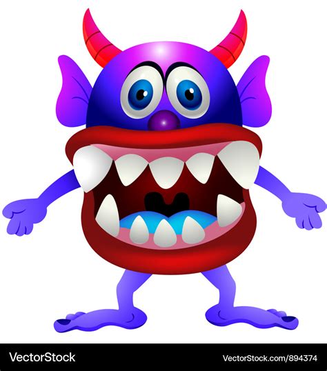 Scary Monster Royalty Free Vector Image Vectorstock