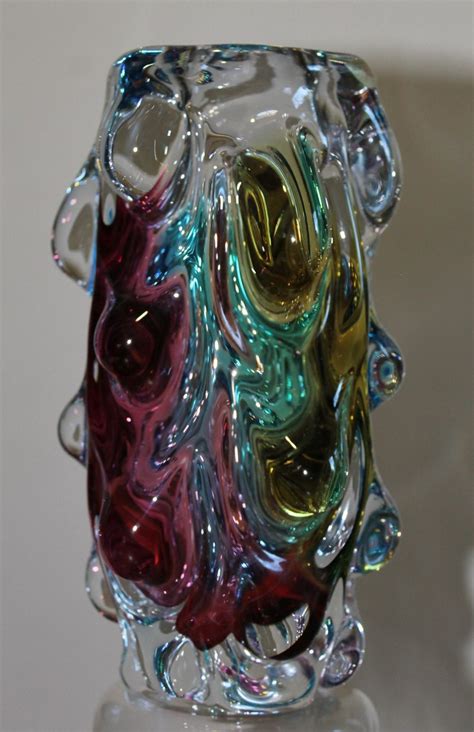 Narumi Fantasy Glass Sanyu Japan Lumpy Vase Collectors Weekly