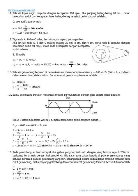 Latihan Soal Dan Pembahasan Fisika Kelas Xi Semester 2 Cpacasini Hot