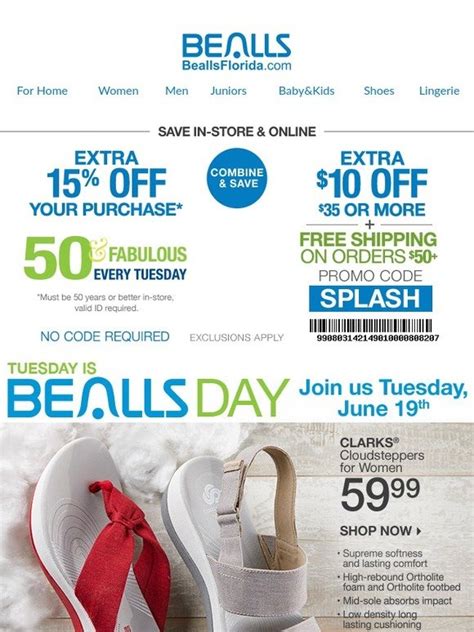 Check spelling or type a new query. Bealls Florida: Special Bealls Day Offer: $10 Off $35 ...