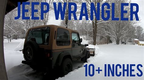 Jeep Wrangler Sahara Plowing Deep Snow Youtube