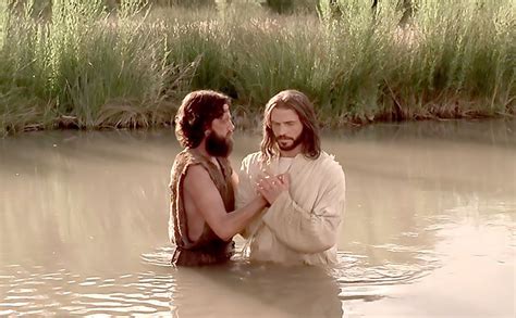 John The Baptist Baptizing Jesus In The Jordan River Image Via Lds