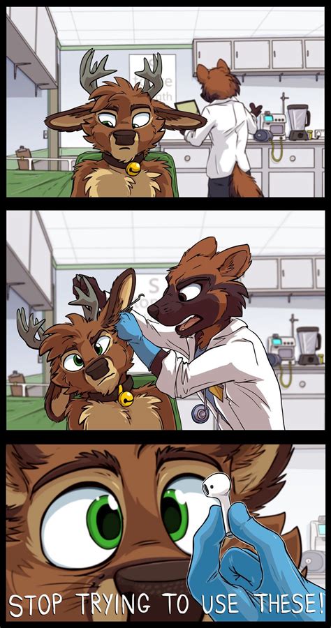 E Anthro Antlers Brown Fur Cervid Clothing Comic Digital Media