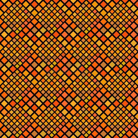 Orange Geometrical Abstract Square Pattern Background Design Stock