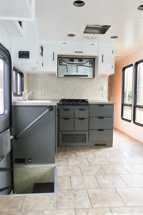 The Progress Of Our Rv Kitchen Cabinets Mountain Modern Life