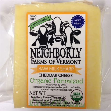 Organic Raw Milk Sharp Cheddar Cheese – Neighborly Farms
