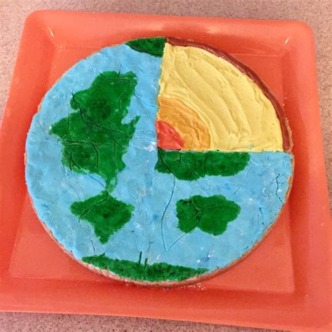 Layers Of The Earth Cookie Cake Homemade Fondant Earth Layers
