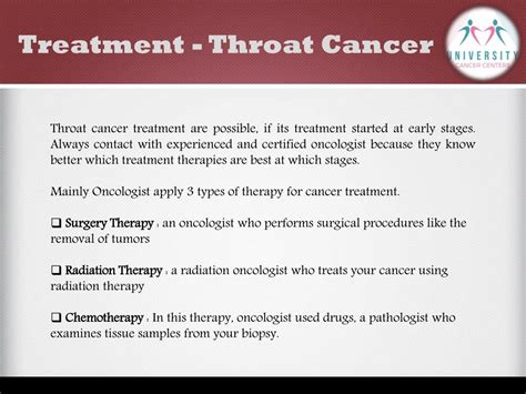 Ppt What Is Throat Cancer And Its Awareness University Cancer