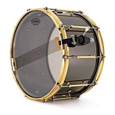 Sjc Drums Ltd Ed Black Nickel Over Steel 14x8 Snare Drum Brass Hw