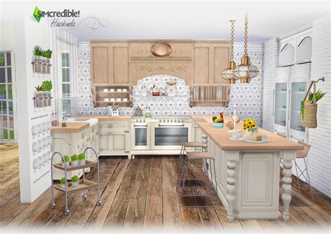 My Sims 4 Blog Hacienda Kitchen Set By Simcredible Designs