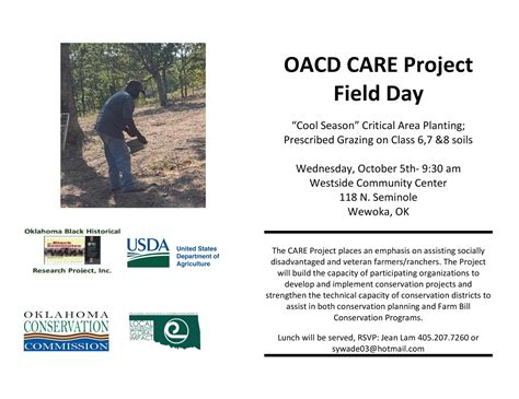 Oacd Care Champion Field Day Cool Season Critical Area Planting