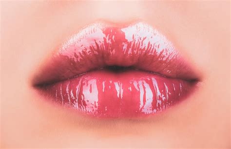 premium photo sexy female lips with pink lipstick sensual womens open mouths red lip with