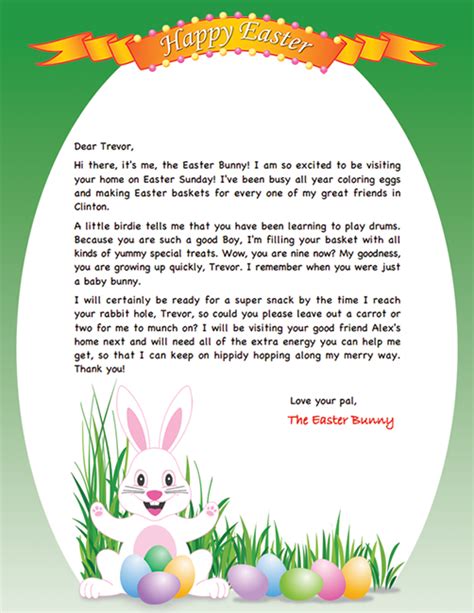Easter Bunny Letters To Print