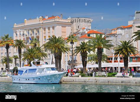 Riva Promenade In Split Croatia Stock Photo Alamy