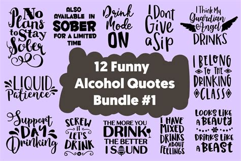 Sarcastic Drinking Alcohol Quotes Bundle Svg Files For Cricut Etsy