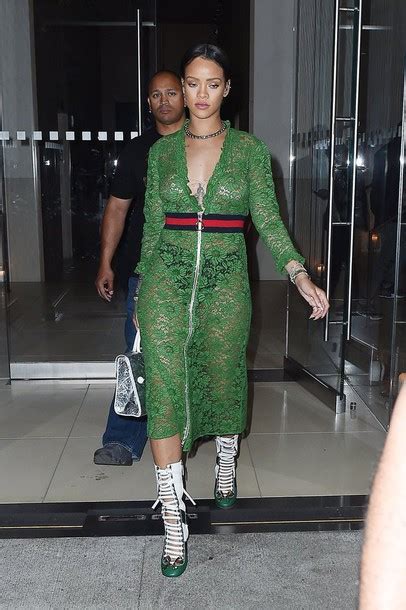 Dress Midi Dress Green Dress Rihanna Lace Up Heels Lace Dress