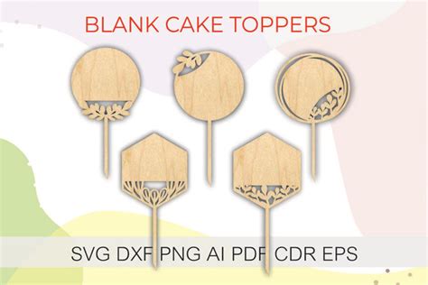 Blank Shape Cake Topper Svg Bundle Cake Topper Frame Svg 1966232