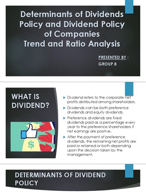 Determinants Of Dividends Policy And Dividend Policy Of Companies Trend