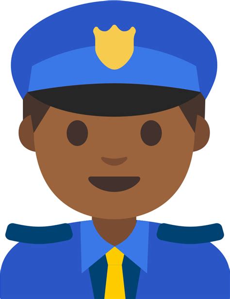 Emoji U1f46e 1f3fe Man Police Officer Emoji Clipart Full Size