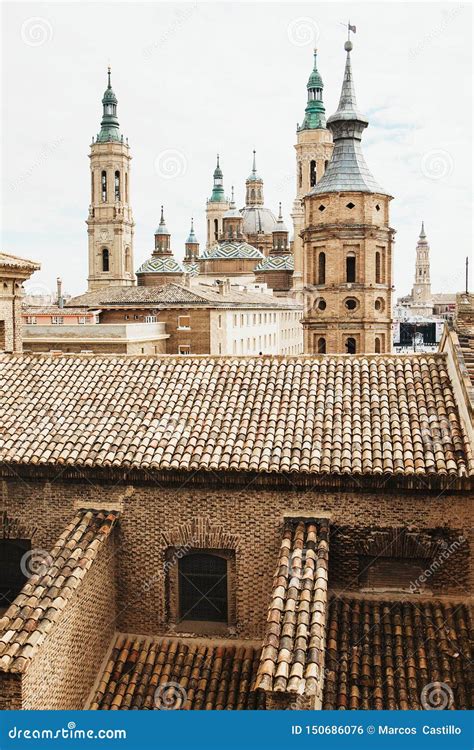 Cathedral Basilica Of Our Lady Of The Pillar Zaragoza Spain Stock Photo