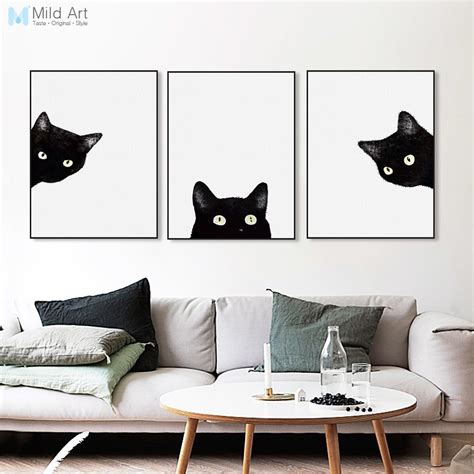 If you are looking for cat home decor then you are at right place, catcurio provides a wide collection of cat decoration for the home. Kawaii Watercolor Black Cat Head Animal Art Print Poster ...