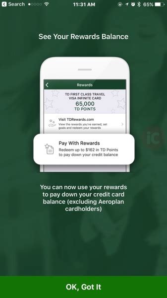 For instance, if you earn the typical 1% for every dollar spent on your rewards card, paying a $5 fee to put a $50 power bill on the card puts you back 9%. TD Canada for iOS Now Shows TD Rewards, Redeem Points to Pay Credit Card | iPhone in Canada Blog