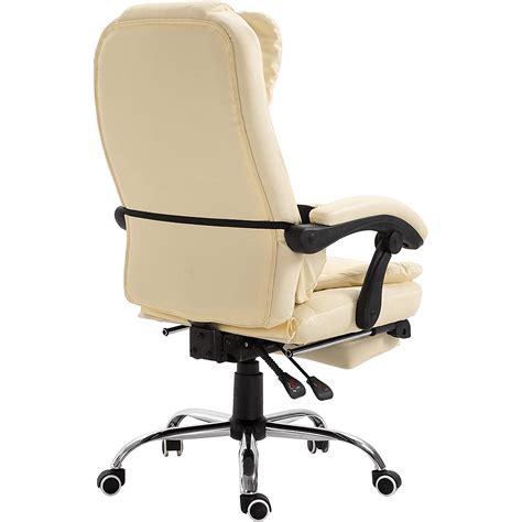 Executive Reclining Computer Desk Chair With Footrest Headrest And