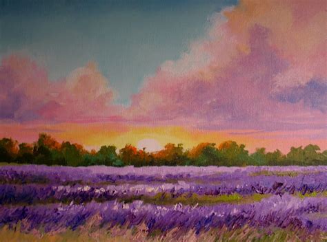 Sunset Lavender Fields Sold Lavender Fields Lavender Sunset