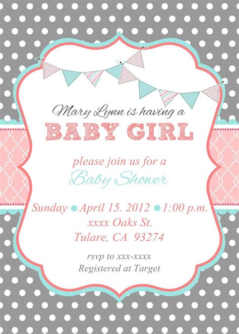 Baby Shower Invitation Ideas Girl Unique Free Printable Girl Birthday