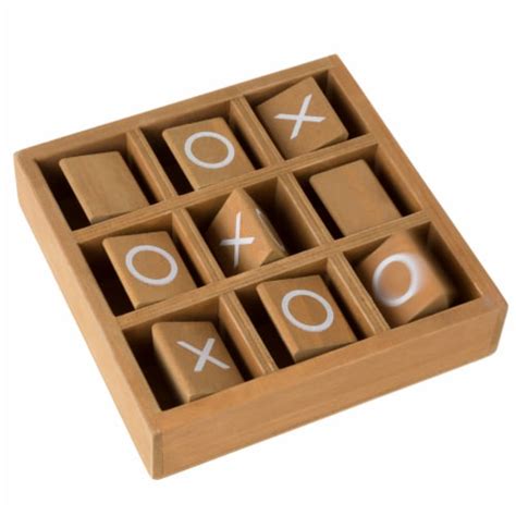 Hey Play 80 Hyttt 6 X 6 X 125 In Tic Tac Toe Small Wooden Travel Game