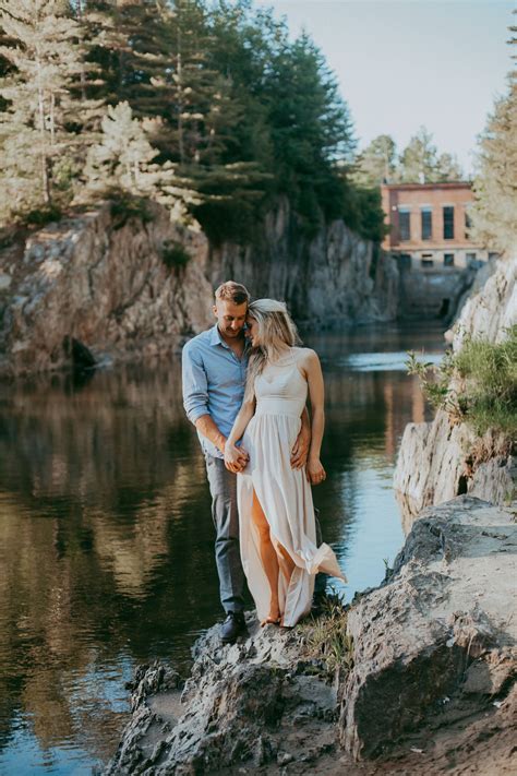 Vermont Romantic Engagement Shoot On Water Location Vermont Wedding