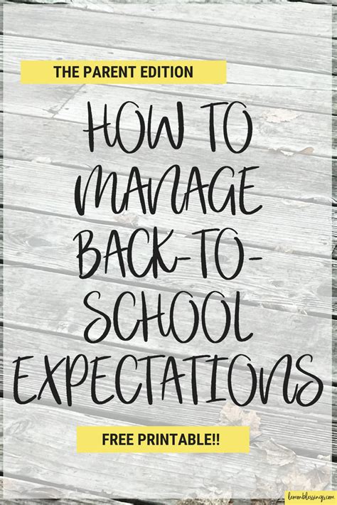 How To Manage Back To School Expectations Parent Edition Back To