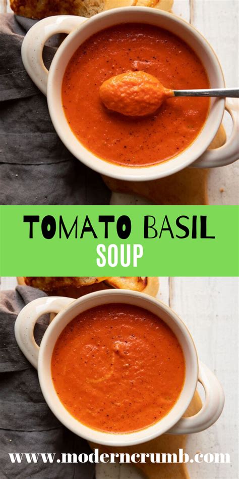 This homemade tomato basil soup recipe is destined for your regular rotation! Easy and Creamy Tomato Basil Soup | Recipe | Tomato basil soup, Tomato basil, Creamy tomato ...