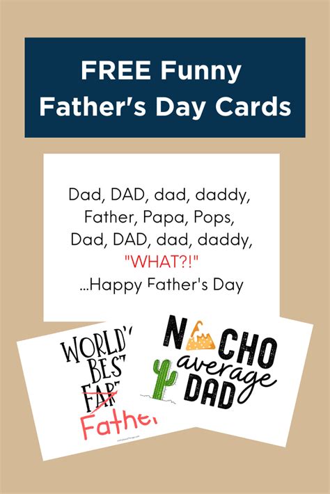 Free Printable Funny Fathers Day Cards All My Good Things Father