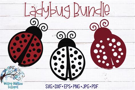 Love Bug Svg Ladybug Svg Ladybug Bundle Svg Files Cricut Cut Files Ai