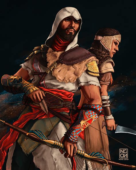 Assassin S Creed Origins Fan Art The Hidden Ones Bayek And Amunet By