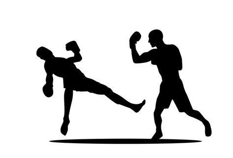 Boxing Fight Silhouette Free Vector Graphic On Pixabay