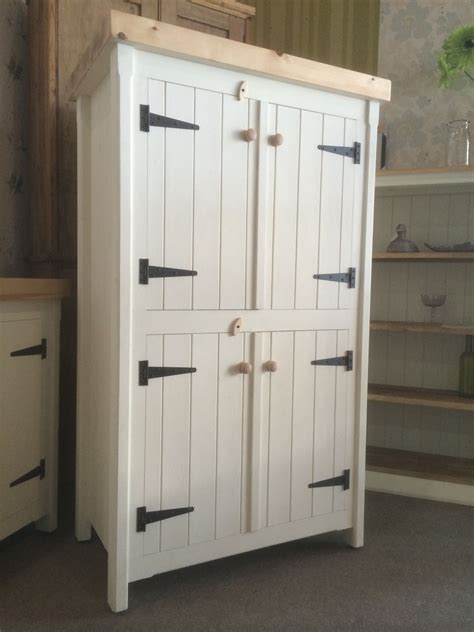 Rustic Wooden Pine Freestanding Kitchen Handmade Cupboard Unit Pantry