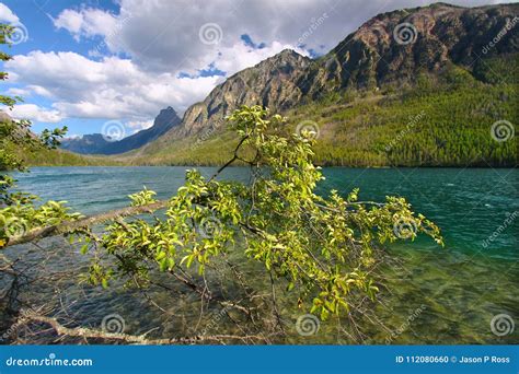 Kintla Lake Glacier National Park Stock Photo Image Of Kintla Hill